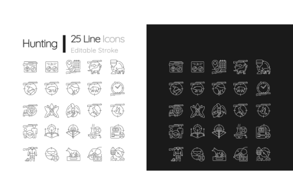 Explore the Versatile Wild Animals Hunting Icons Bundle