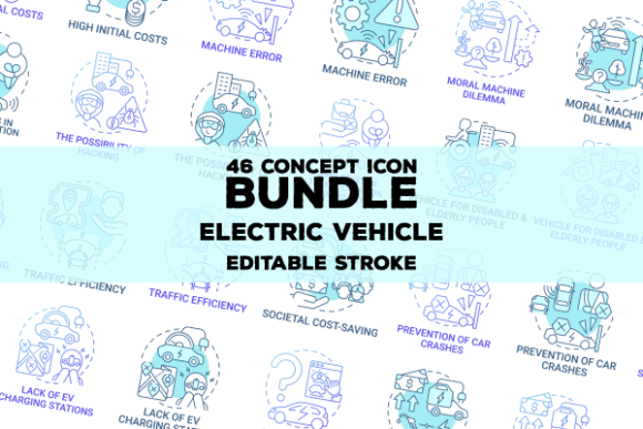 Explore the Versatility of EV Introduction Round Icons Bundle