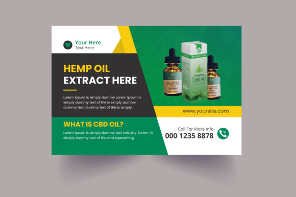 Hemp Oil Extract Postcard: A Versatile Marketing Tool