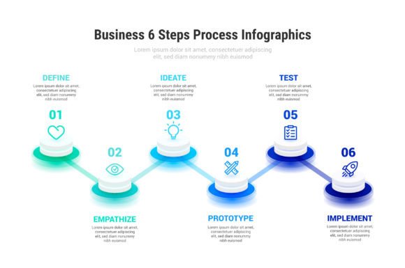 Understanding and Utilizing Business 6 Steps Process Infographics